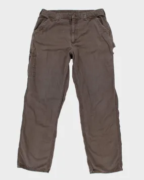 00s Carhart Khaki Carpenter Work Trousers - W36 L33