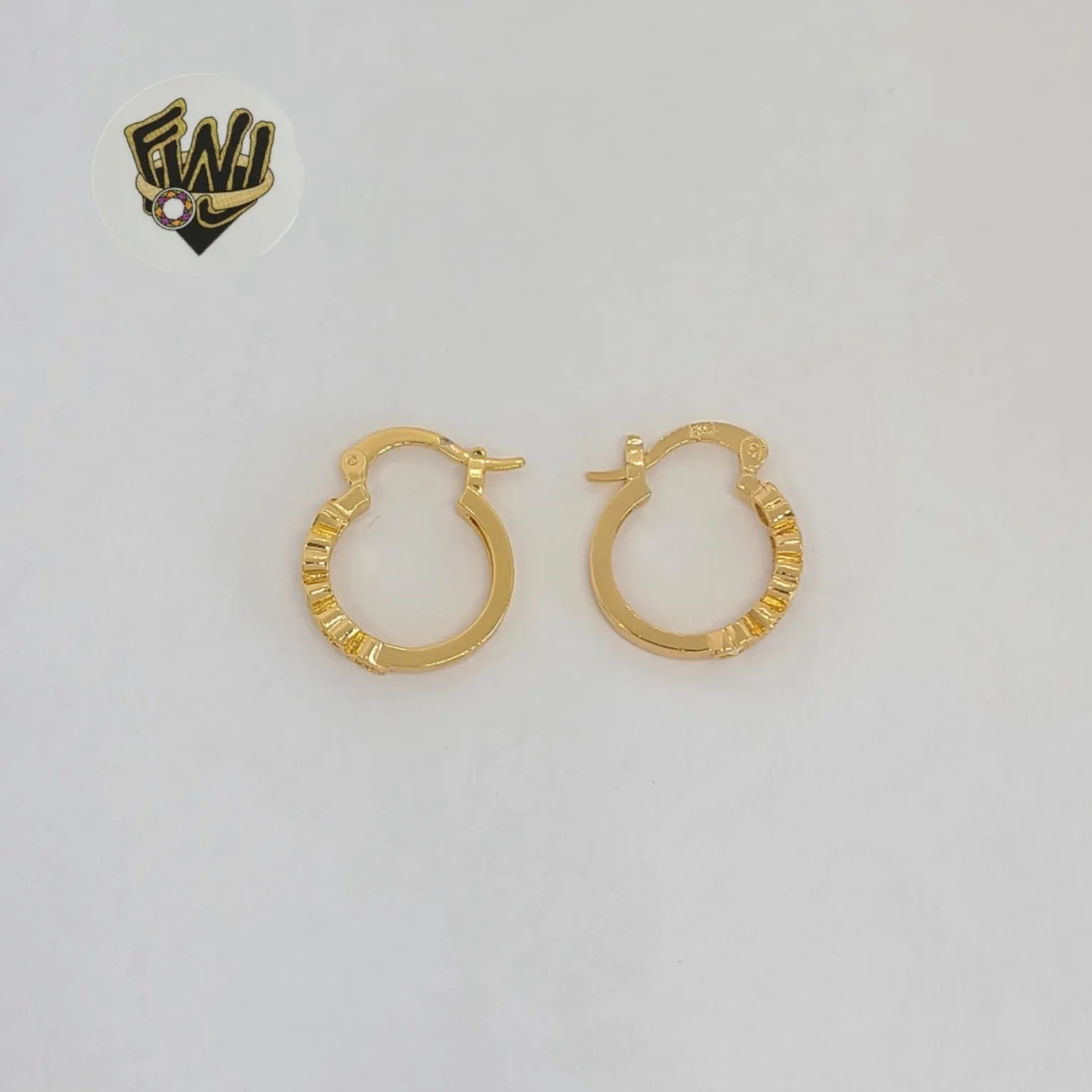 (1-2645-3) Gold Laminate - Zircon Hoops - BGO