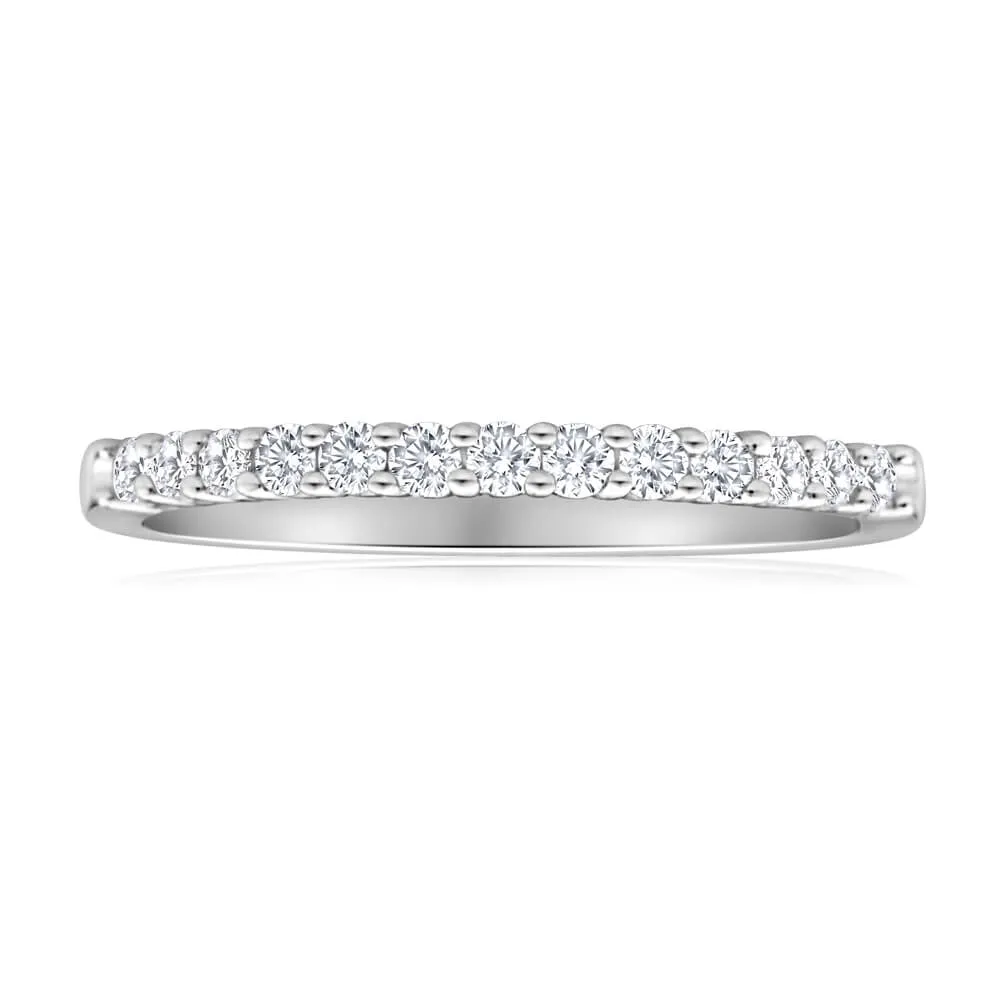 1/4 Carat Flawless Cut 18ct White Gold Claw Set Diamond Ring