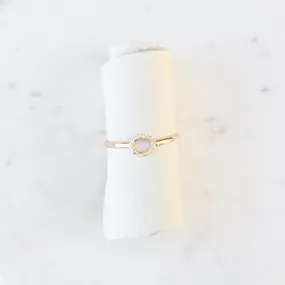 14K Diamond Dusted Karma Ring