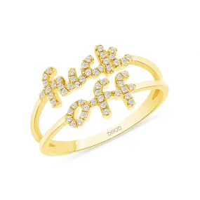 14K Gold Diamond F Off Fashion Ring