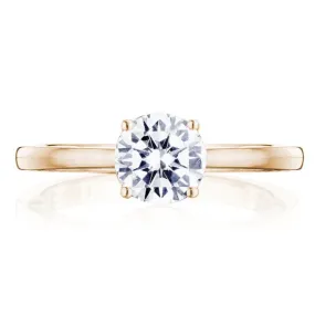 14K Rose Gold Tacori Coastal Crescent Round Solitaire Setting