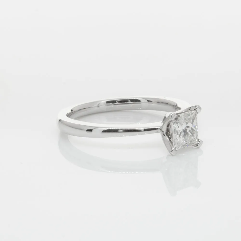 18ct White Gold .71ct Princess Cut Diamond Royale Ring