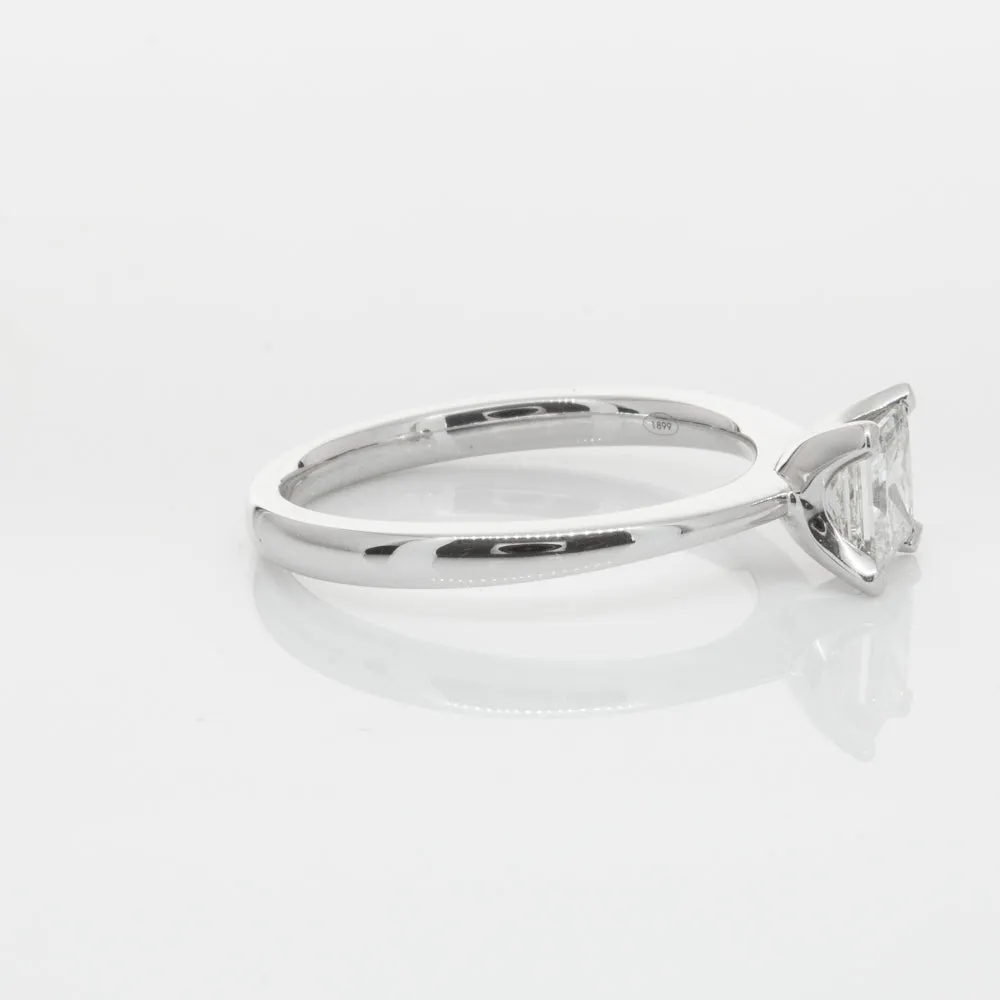 18ct White Gold .71ct Princess Cut Diamond Royale Ring