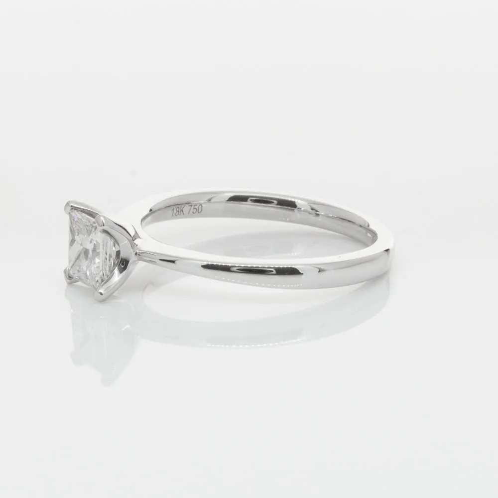 18ct White Gold .71ct Princess Cut Diamond Royale Ring