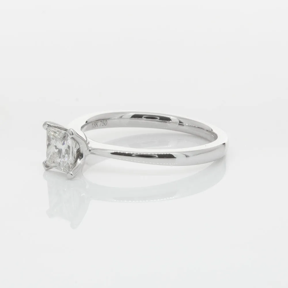 18ct White Gold .71ct Princess Cut Diamond Royale Ring