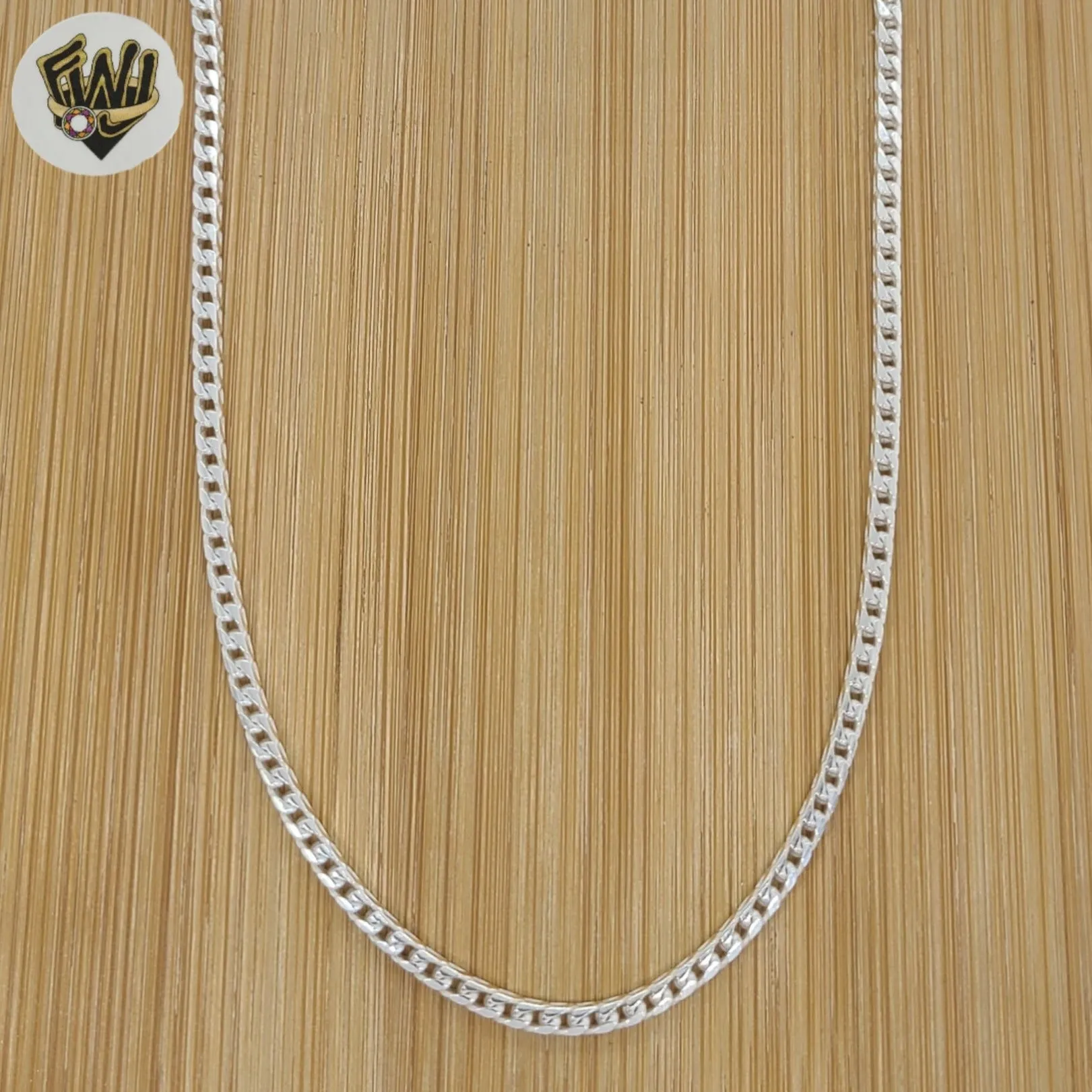 (2-2669) 925 Sterling Silver - 2.4mm Alternative Link Chain.