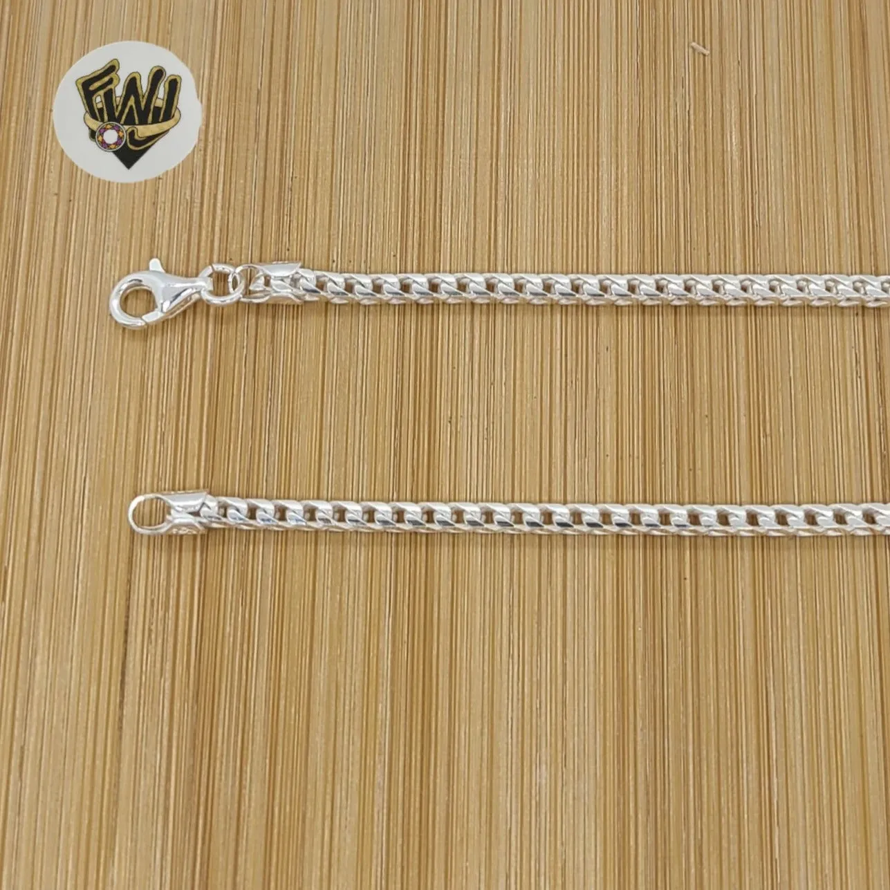 (2-2669) 925 Sterling Silver - 2.4mm Alternative Link Chain.