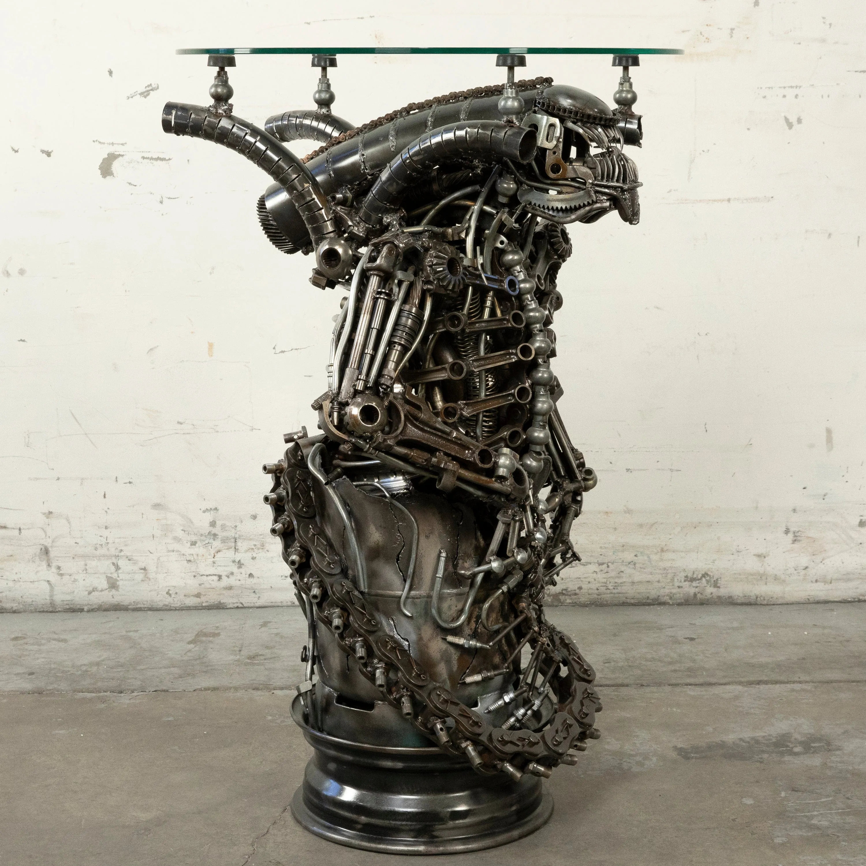 36 Alien Inspired Recycled Metal Sculpture Table