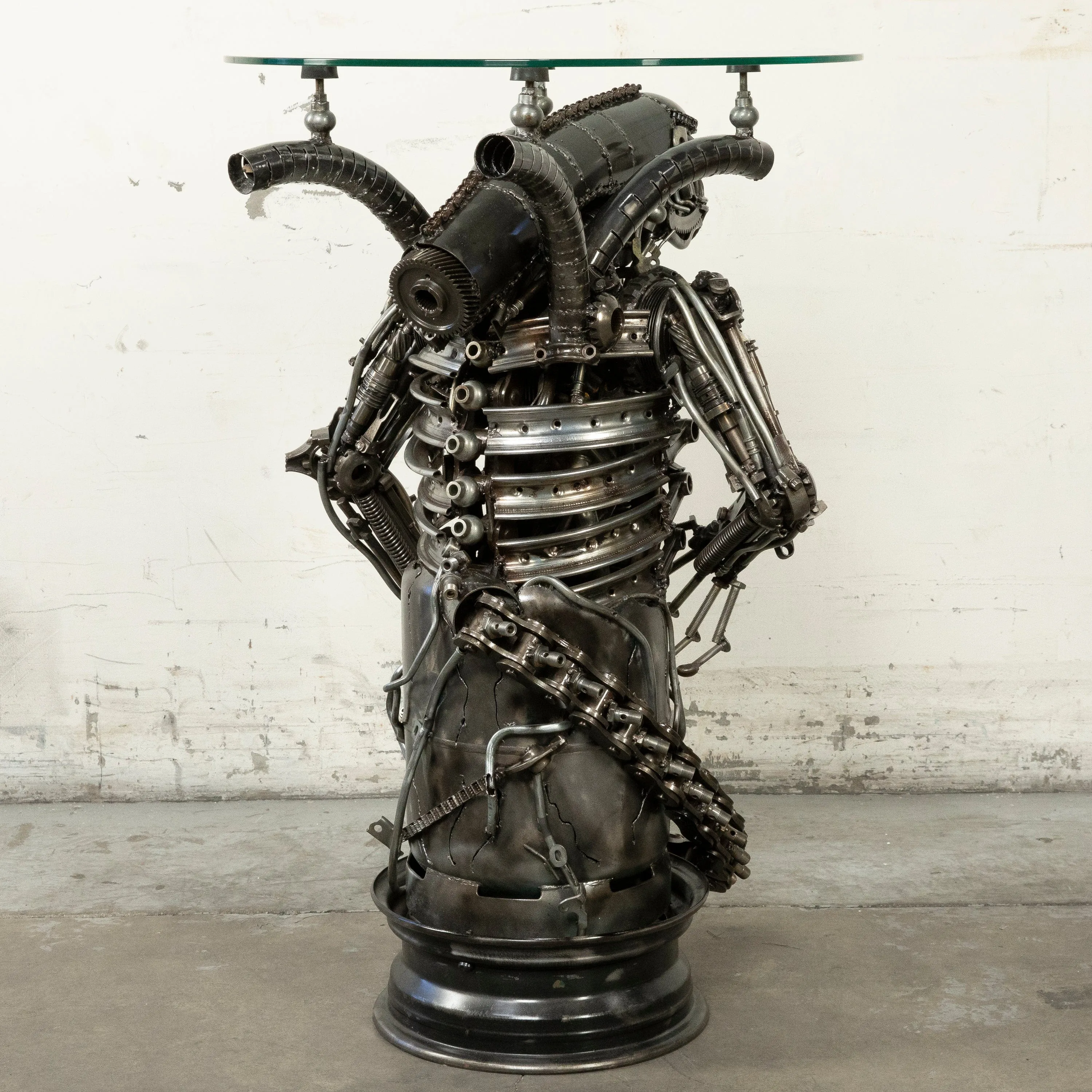 36 Alien Inspired Recycled Metal Sculpture Table