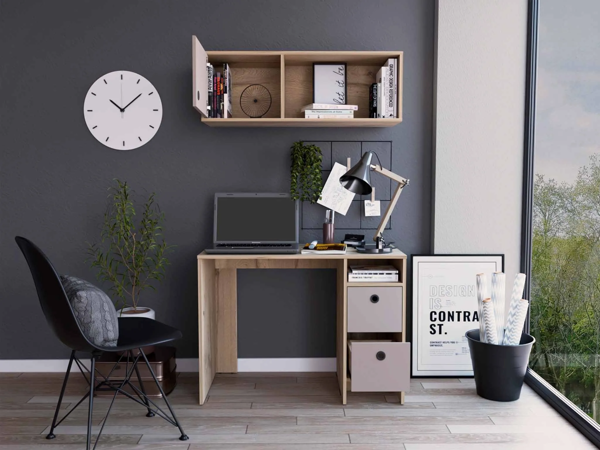 39 Taupe Computer Desk