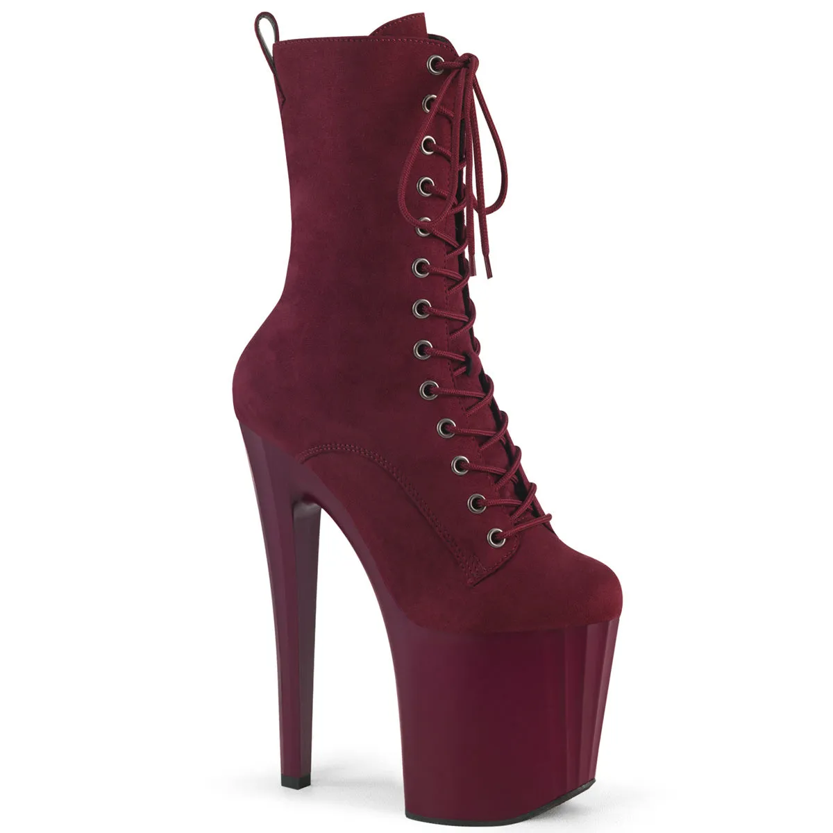 8 Inch Heel ENCHANT-1040 Burgundy Suede