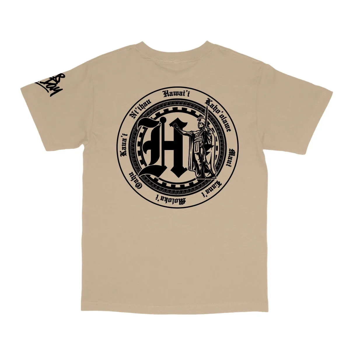 808ALLDAY Sand Circle HI Kam Islands T-Shirt