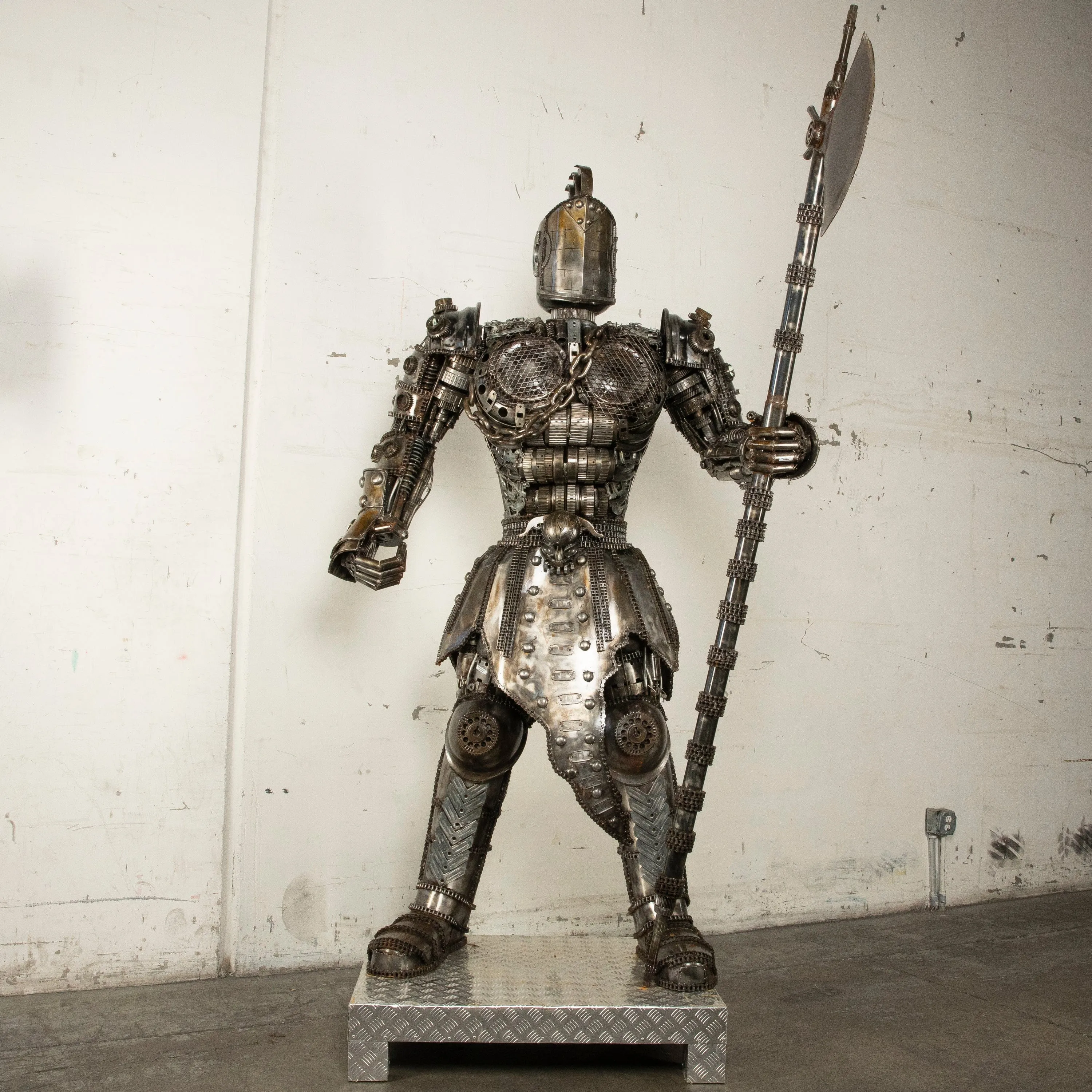 91 Knight Recycled Metal Art Sculpture