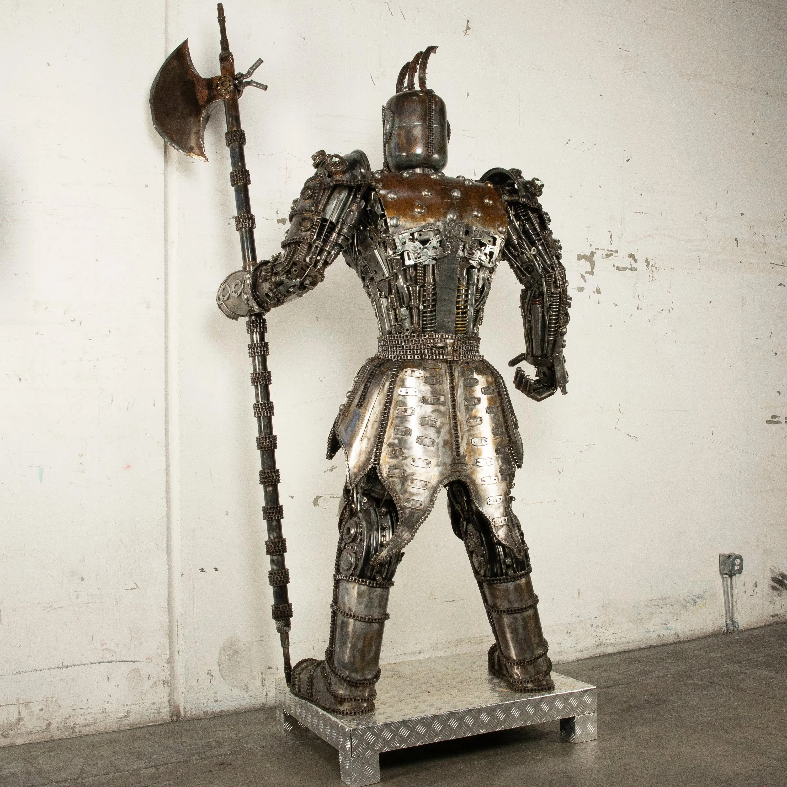 91 Knight Recycled Metal Art Sculpture