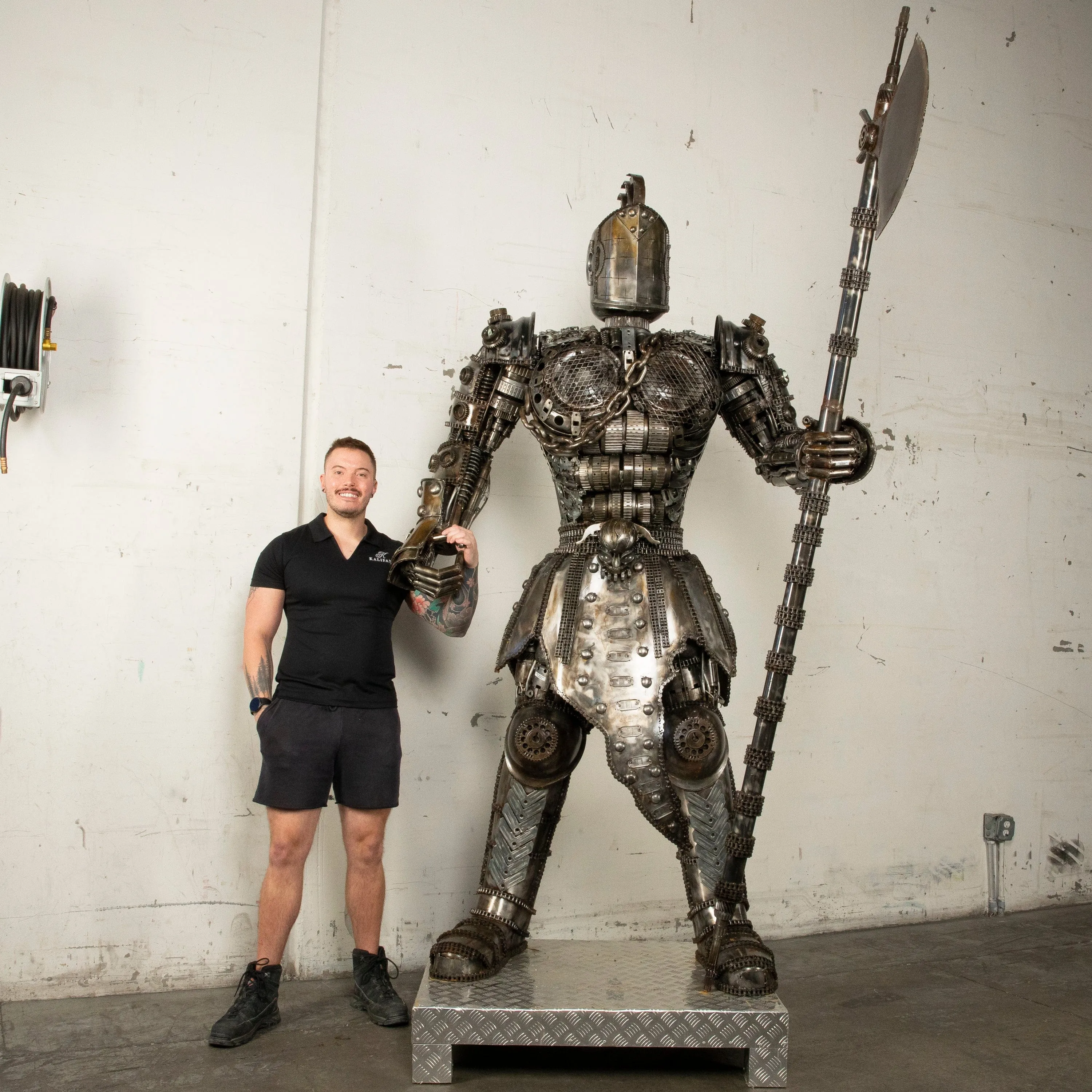 91 Knight Recycled Metal Art Sculpture