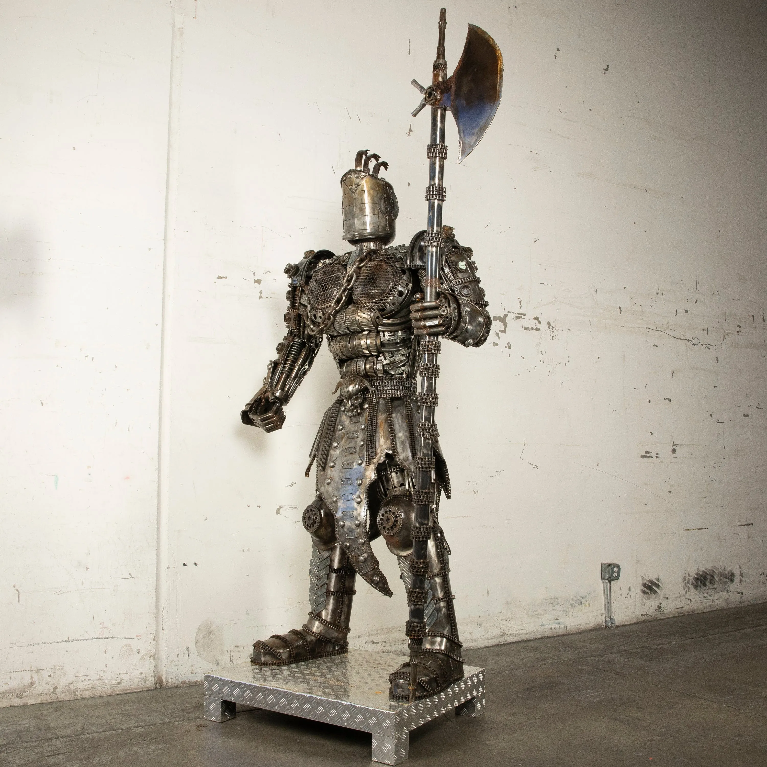 91 Knight Recycled Metal Art Sculpture