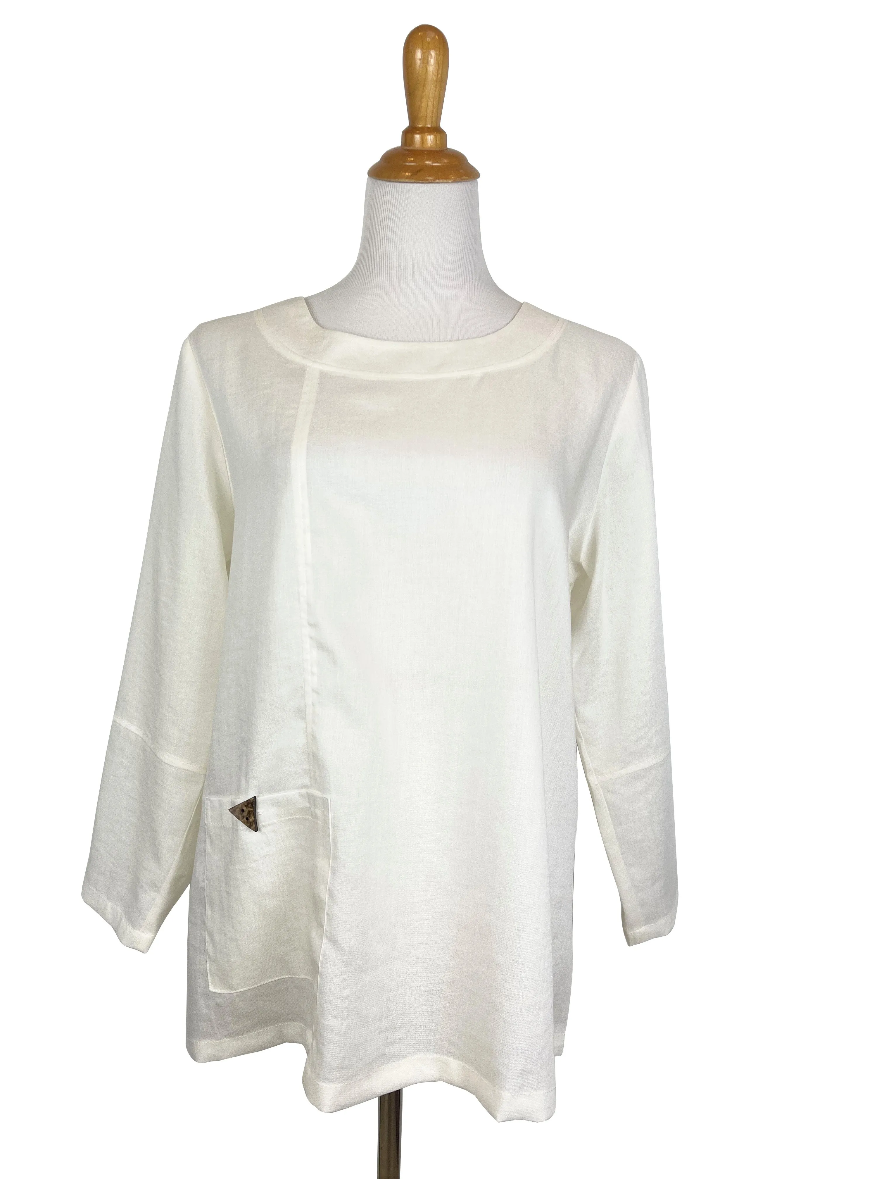 AA370 - Alyssa Linen Pullover Top