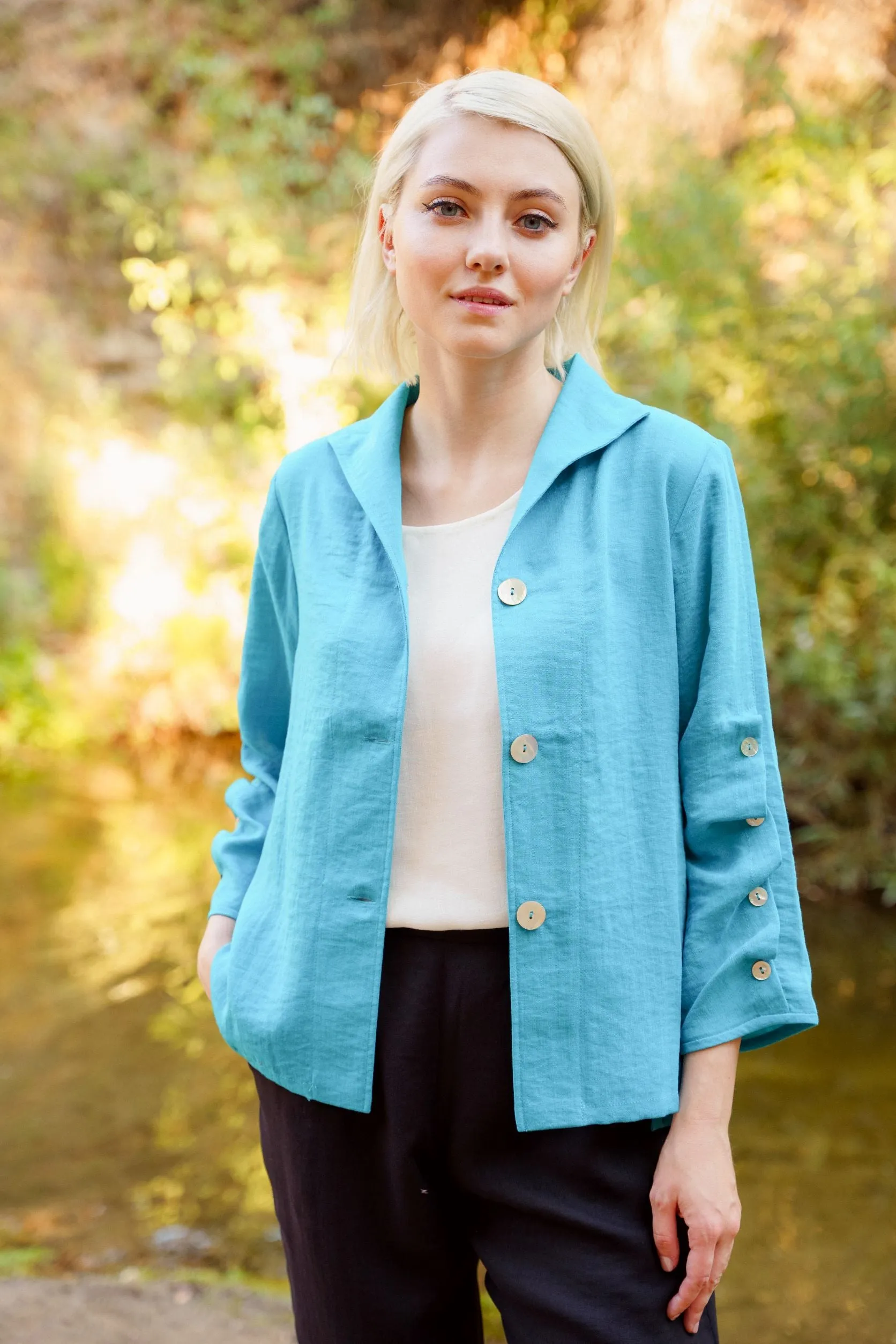 AA47 - Ripple Tide Sailor Linen Jacket