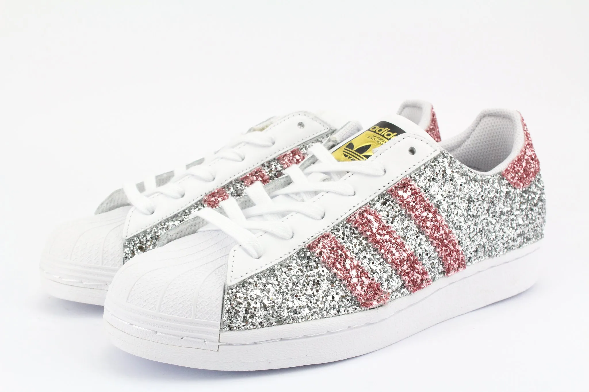 Adidas Superstar Total Silver & Pink Glitter