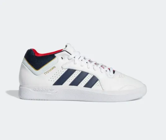 Adidas Tyshawn Shoe - White/Navy/Grey