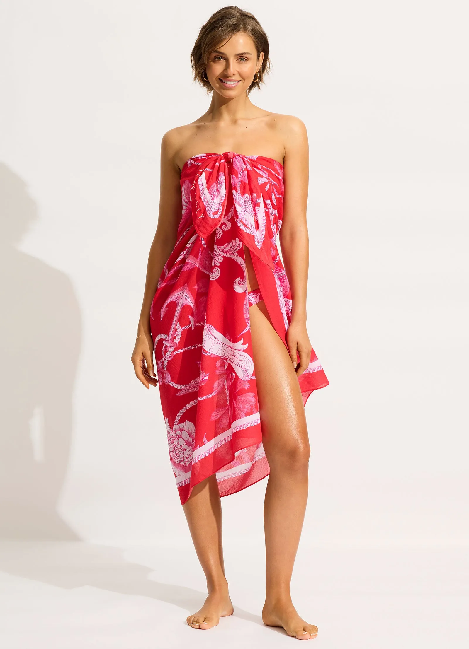 Ahoy Sarong - Chilli Red