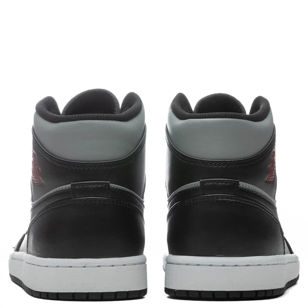 Air Jordan 1 Mid - Black/Gym Red/Particle Grey