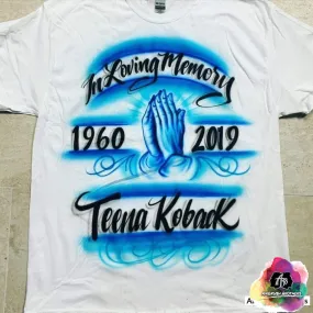 Airbrush Praying Hands Shirt Design