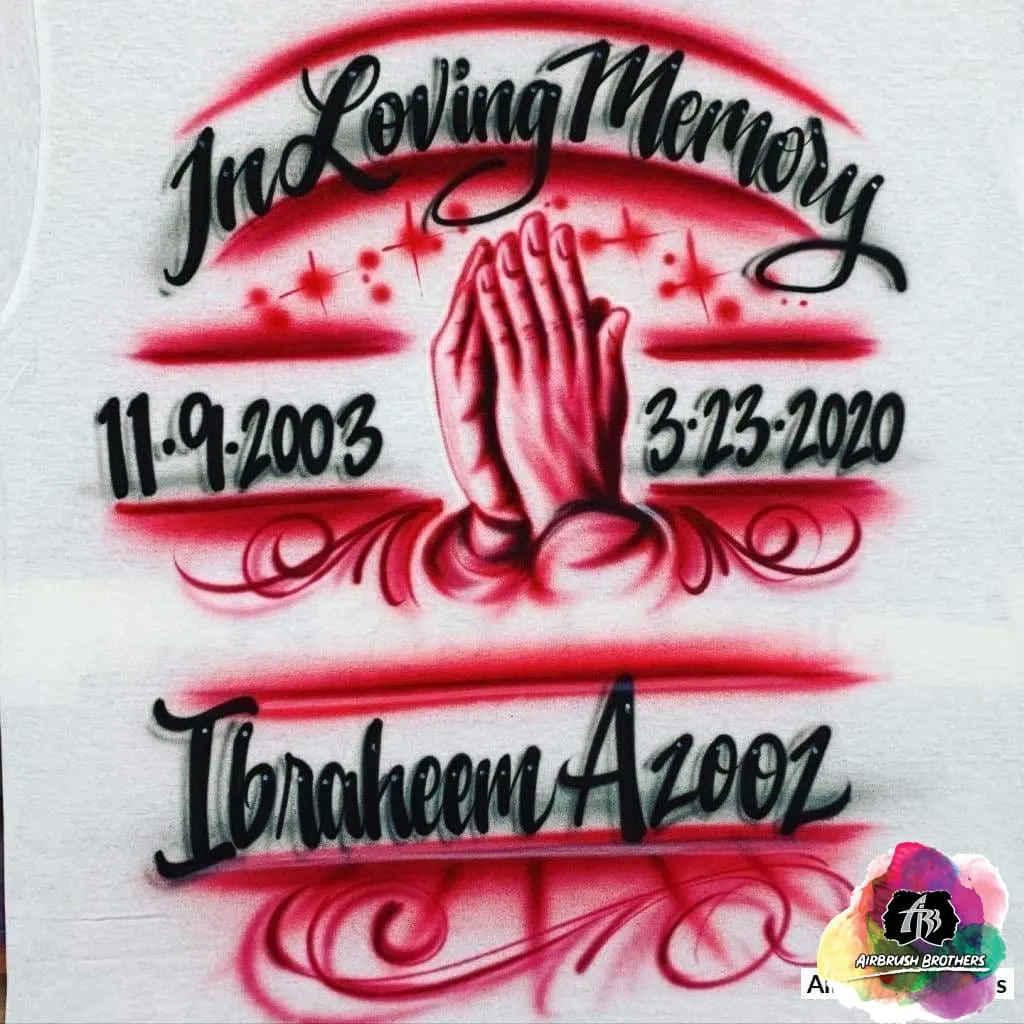 Airbrush Praying Hands Shirt Design