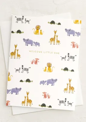 Animals Welcome Little One Card