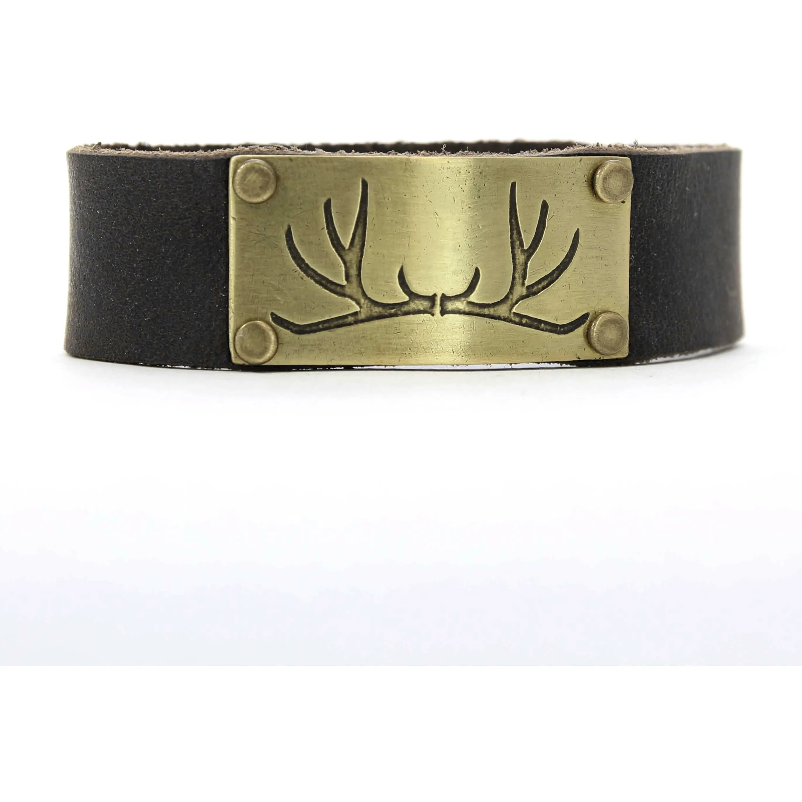 Antler Leather Cuff Bracelet