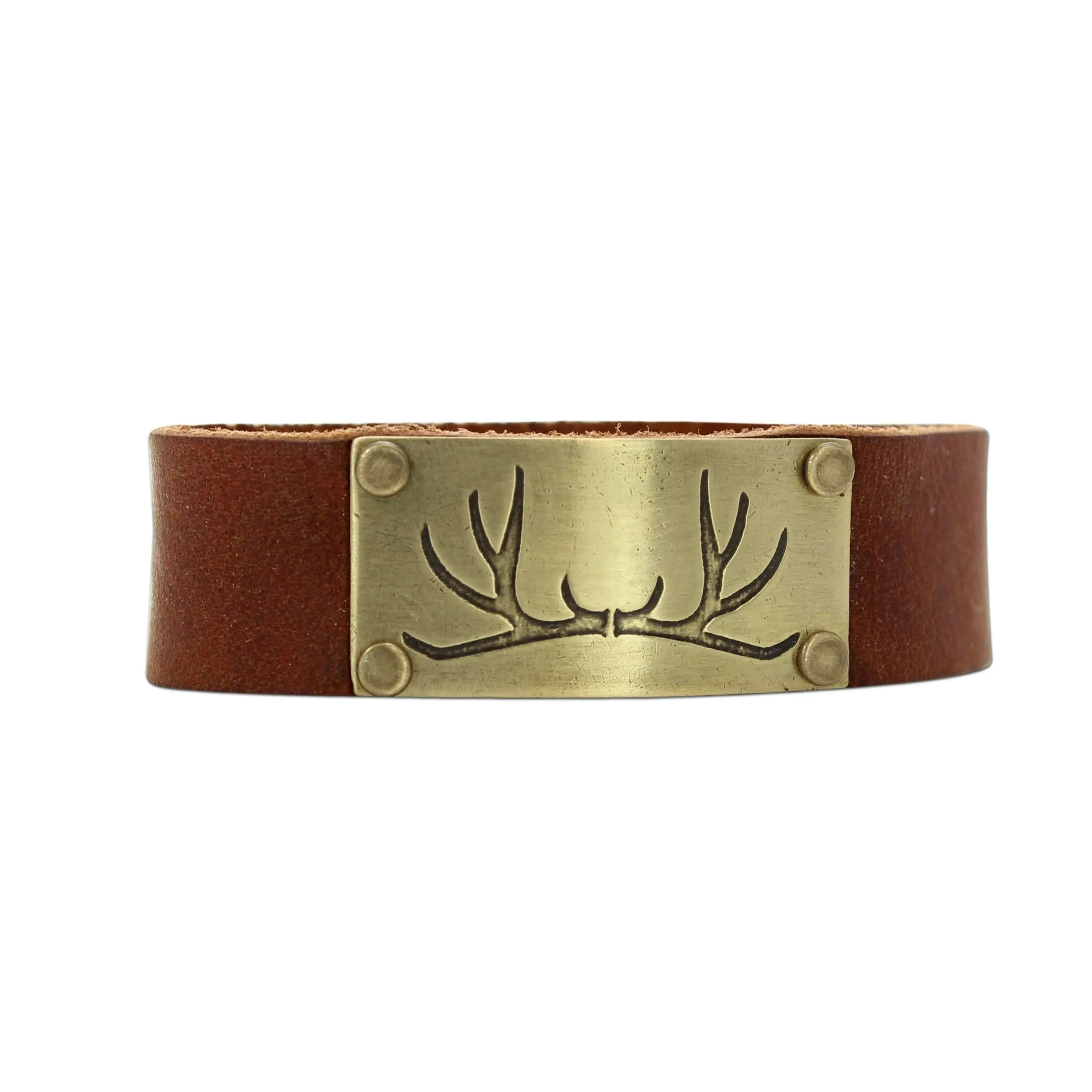 Antler Leather Cuff Bracelet