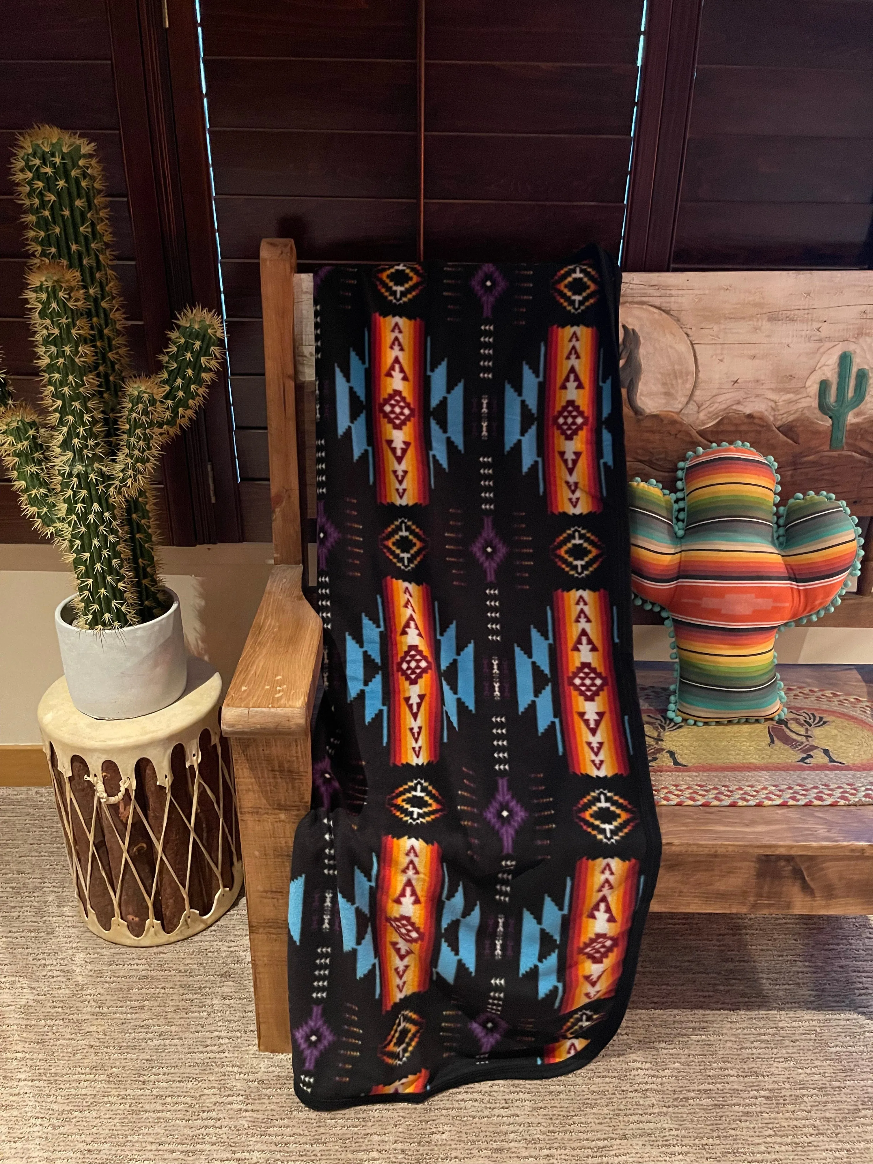 Arizona Aztec BLANKET  black