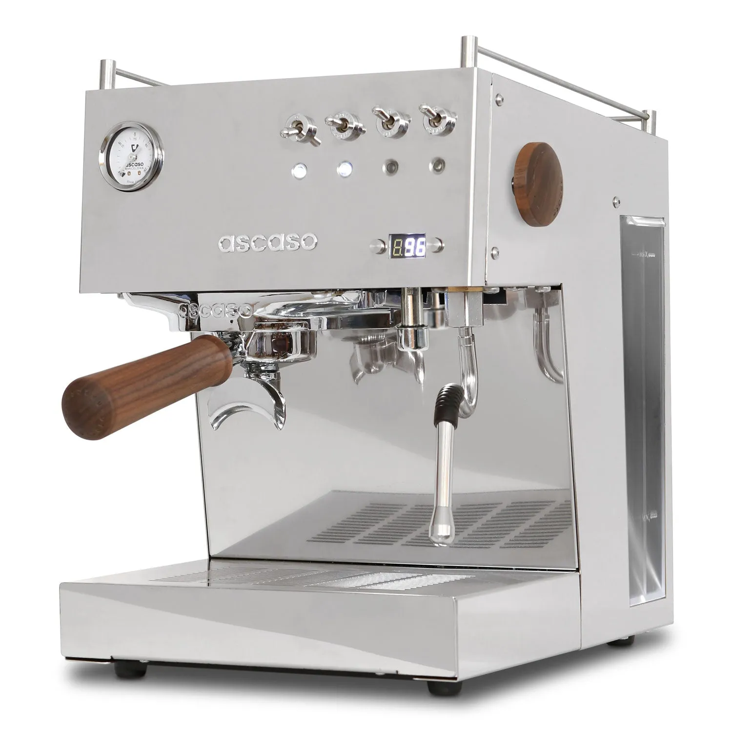 Ascaso Steel DUO Programmable Espresso Machine w/PID Controller, Dual Thermoblock, 120V (Inox)