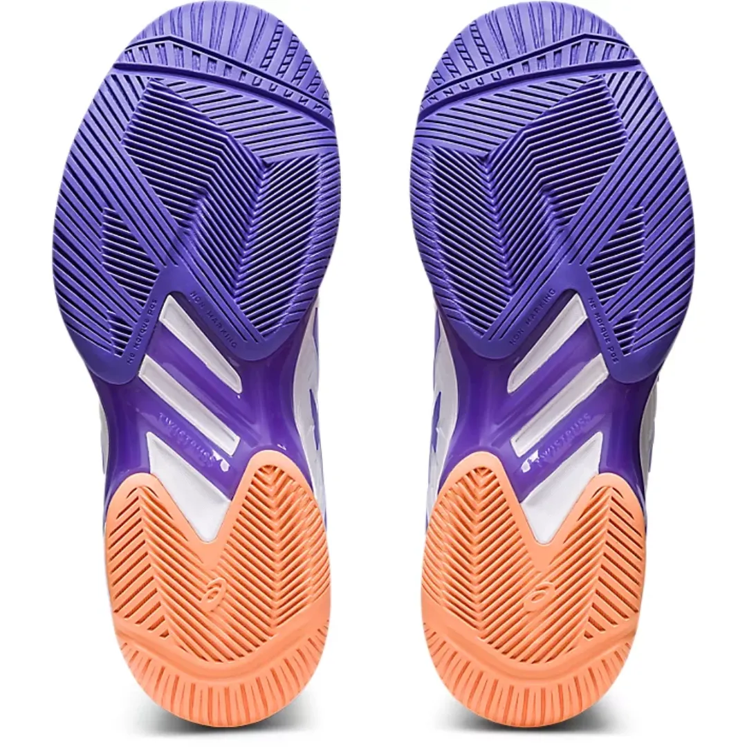 Asics Women Shoes Solution Speed FF 2 Tennis Shoes - White/Amethyst