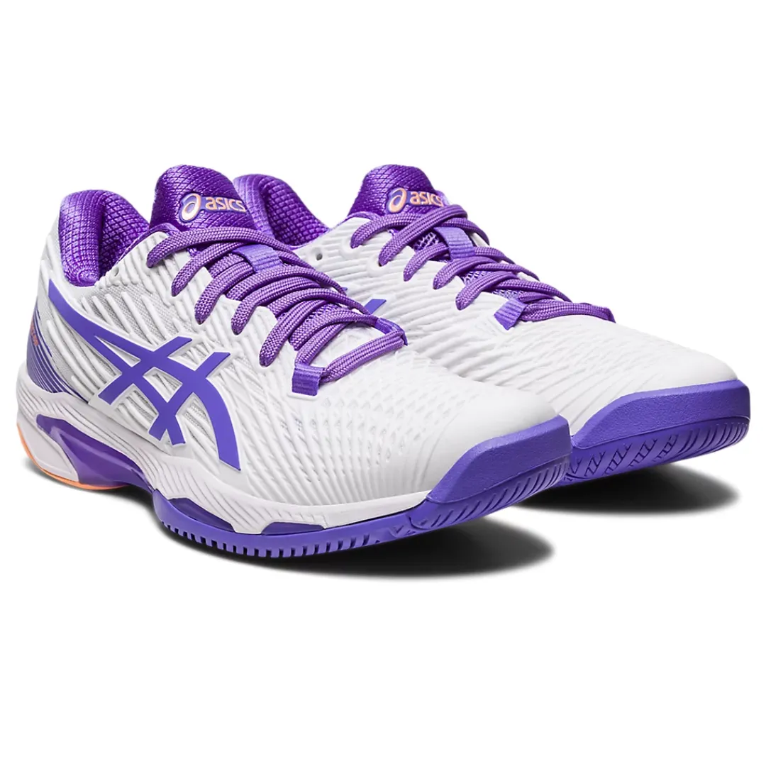 Asics Women Shoes Solution Speed FF 2 Tennis Shoes - White/Amethyst