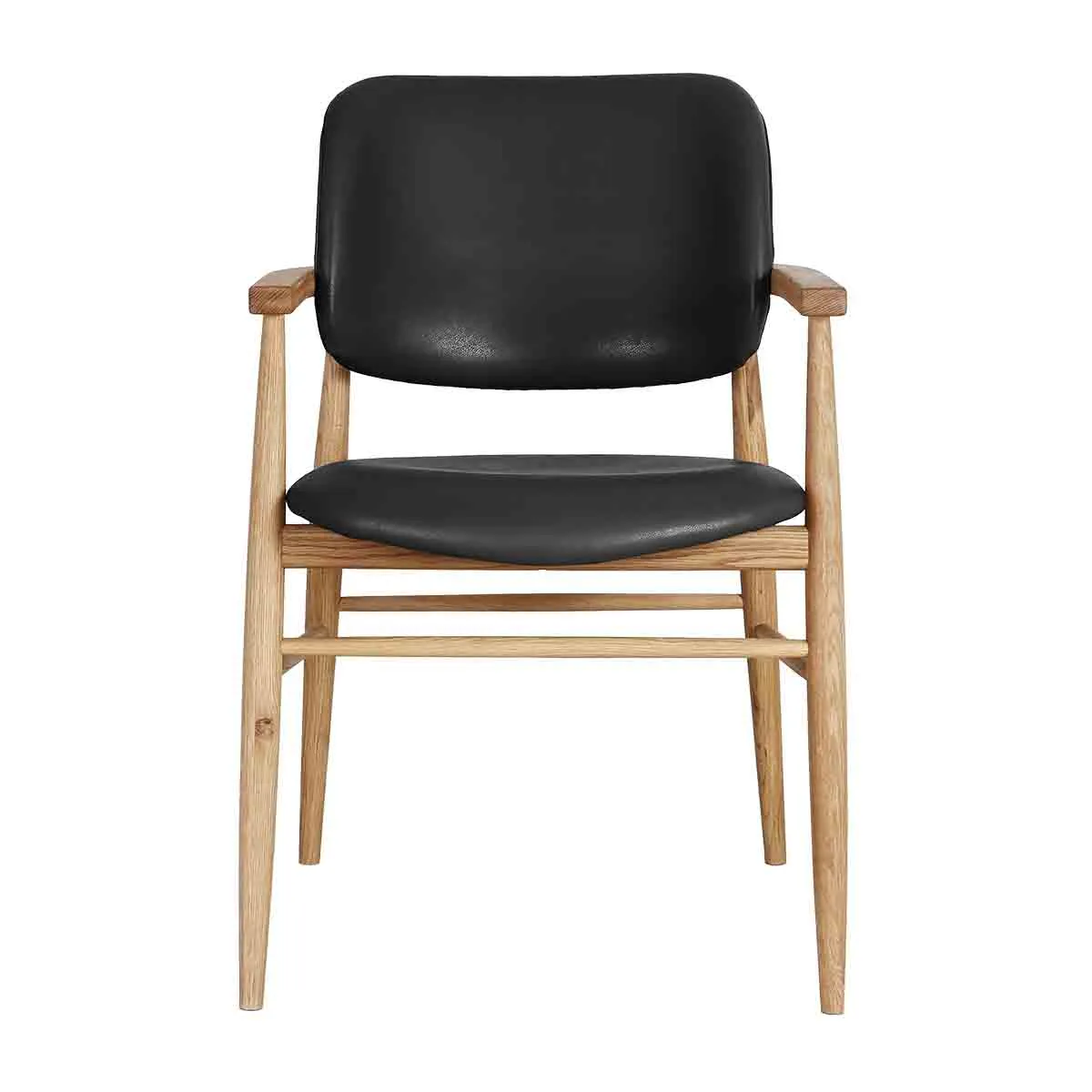 Aura Leather Dining Chair (Oak)