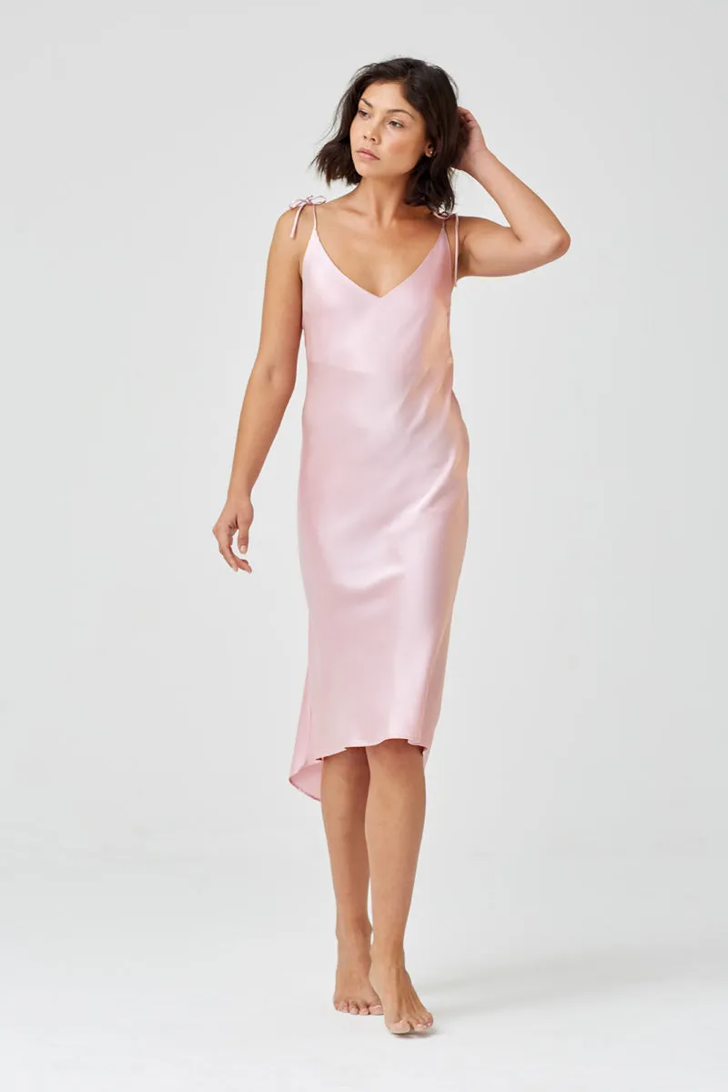 Aurora Pale Pink Silk Nightdress