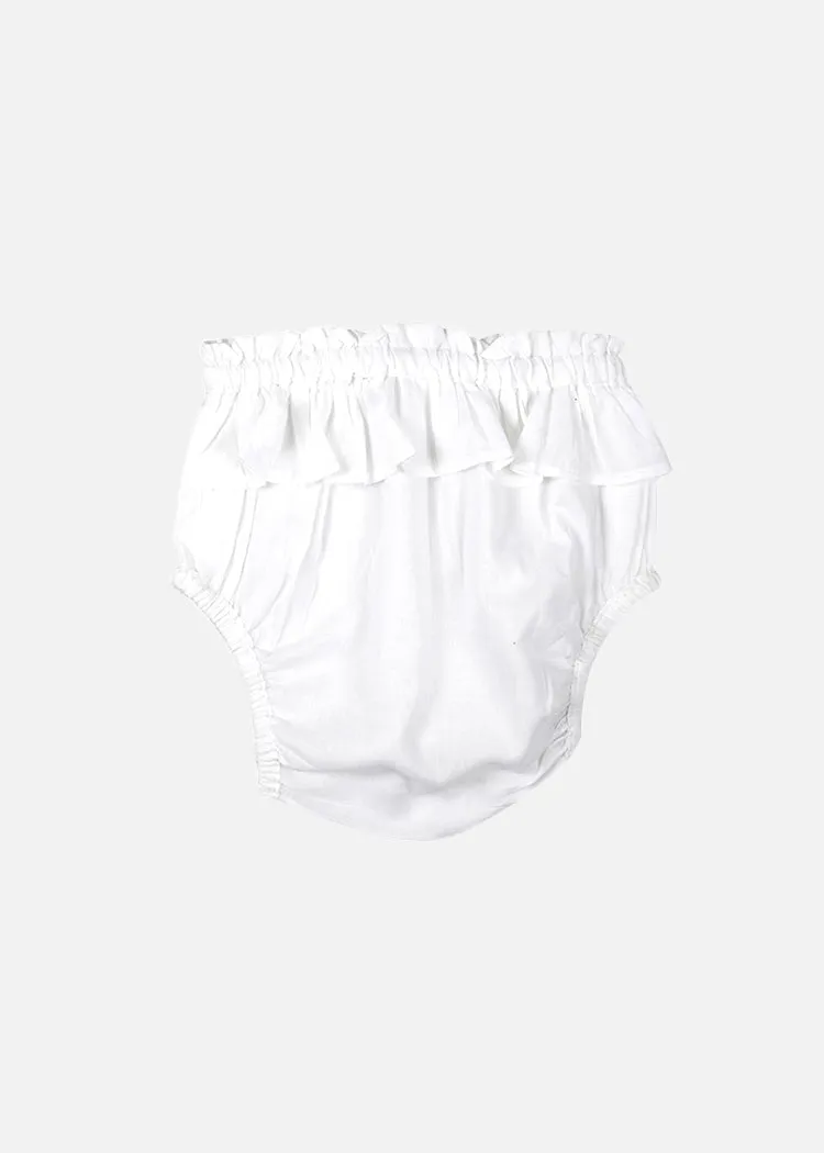 Baby Frilly Knicker White