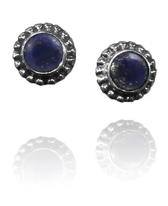 Bali Stone Studs Lapis Lazuli