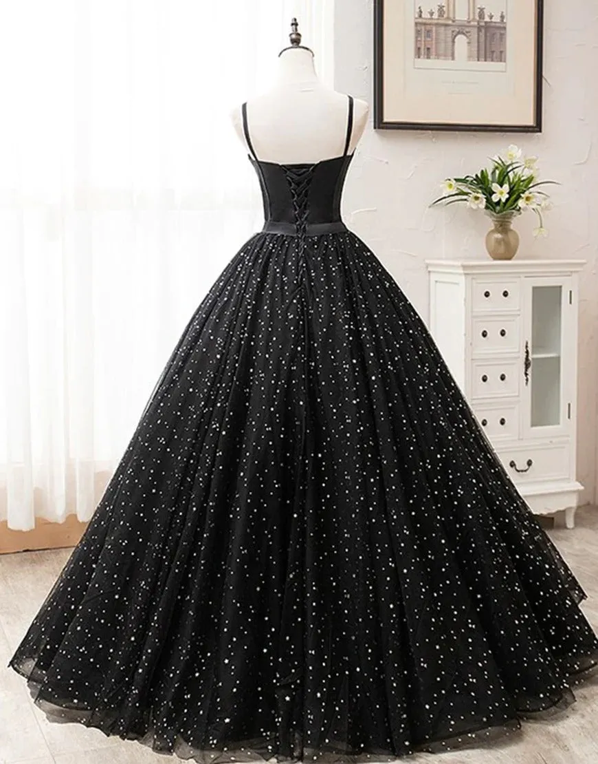 Ball Gown Sweetheart Black Prom Dresses,Evening Dresses,BD930658