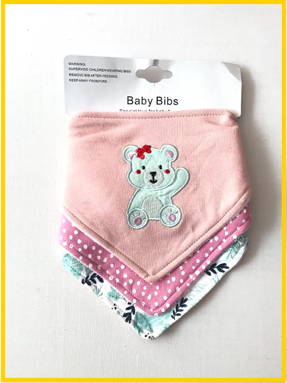 BB40-Pack of 3 Bandana Bibs