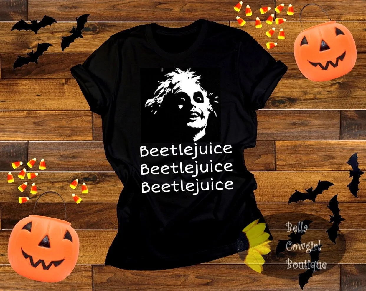 Beetlejuice Beetlejuice Beetlejuice Halloween T-Shirt