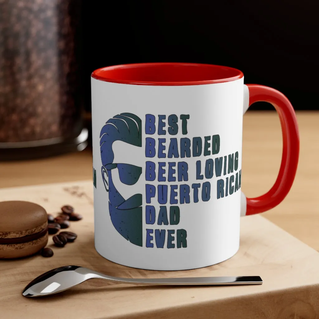 Best Bearded Dad - Accent Coffee Mug, 11oz