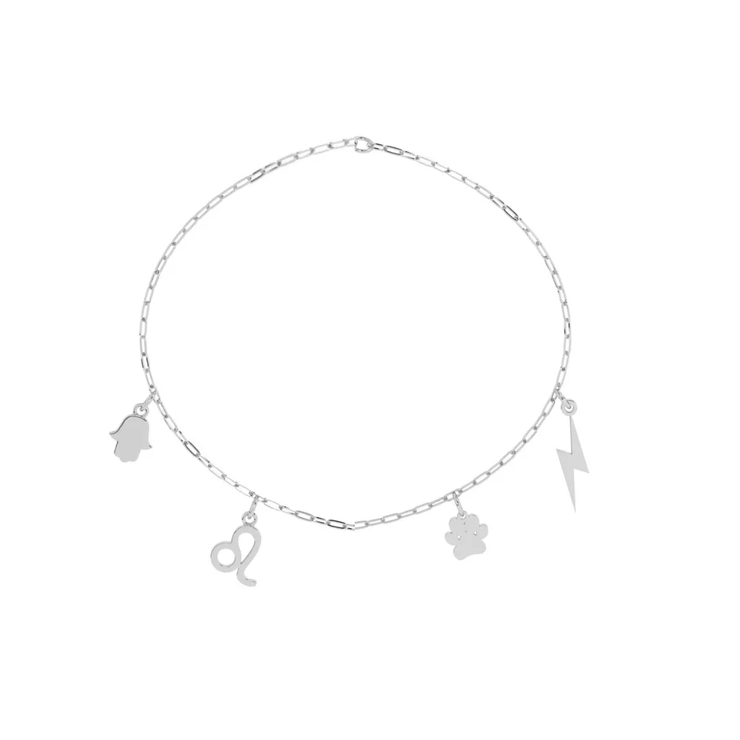 Build Your Own Two Charm Bracelet | Sterling Silver