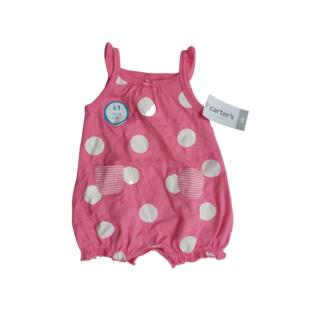 Carter's Pink Crab Romper (New Born) | Brand New |