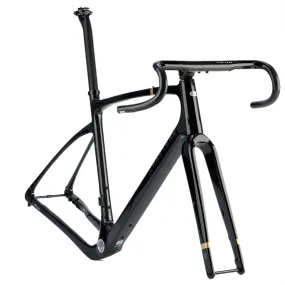 Chapter2 AO Gravel Disc Brake Frameset - Black UD/Gold Koura