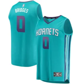 Charlotte Hornets Miles Bridges Fanatics Branded Replica Fast Break Icon Jersey Kids - Blue | Ireland J7868P5