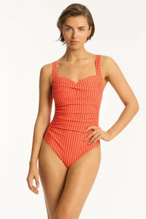 Checkmate Twist Front One Piece