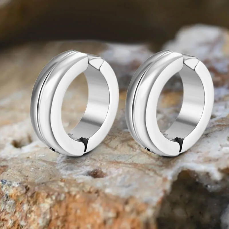 Classic Double Layered Stainless Steel Ear Cuffs